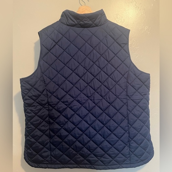 Lands' End Women's FeatherFree Insulated Vest in Navy Plus Size 2X Cabincore - Picture 9 of 9